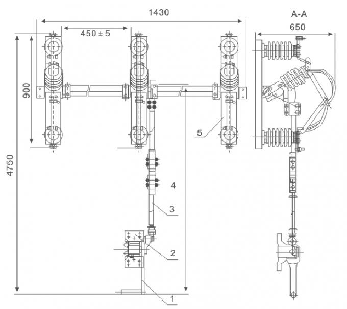Β-β - υψηλή τάση σειράς 33KV που απομονώνει το disconnector διακοπτών διακοπτών 11-33KV